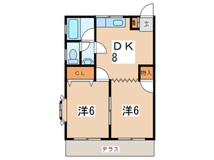 第２秋山ハイツの物件間取画像